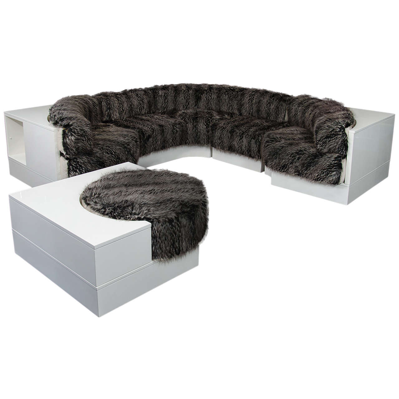 Party Sofa covered in Faux Fur