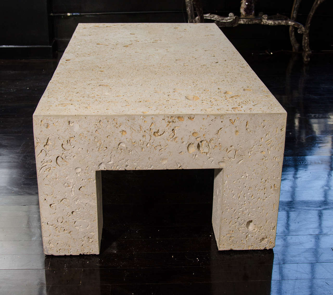 Coral Stone Coffee Table In Excellent Condition In New York, NY