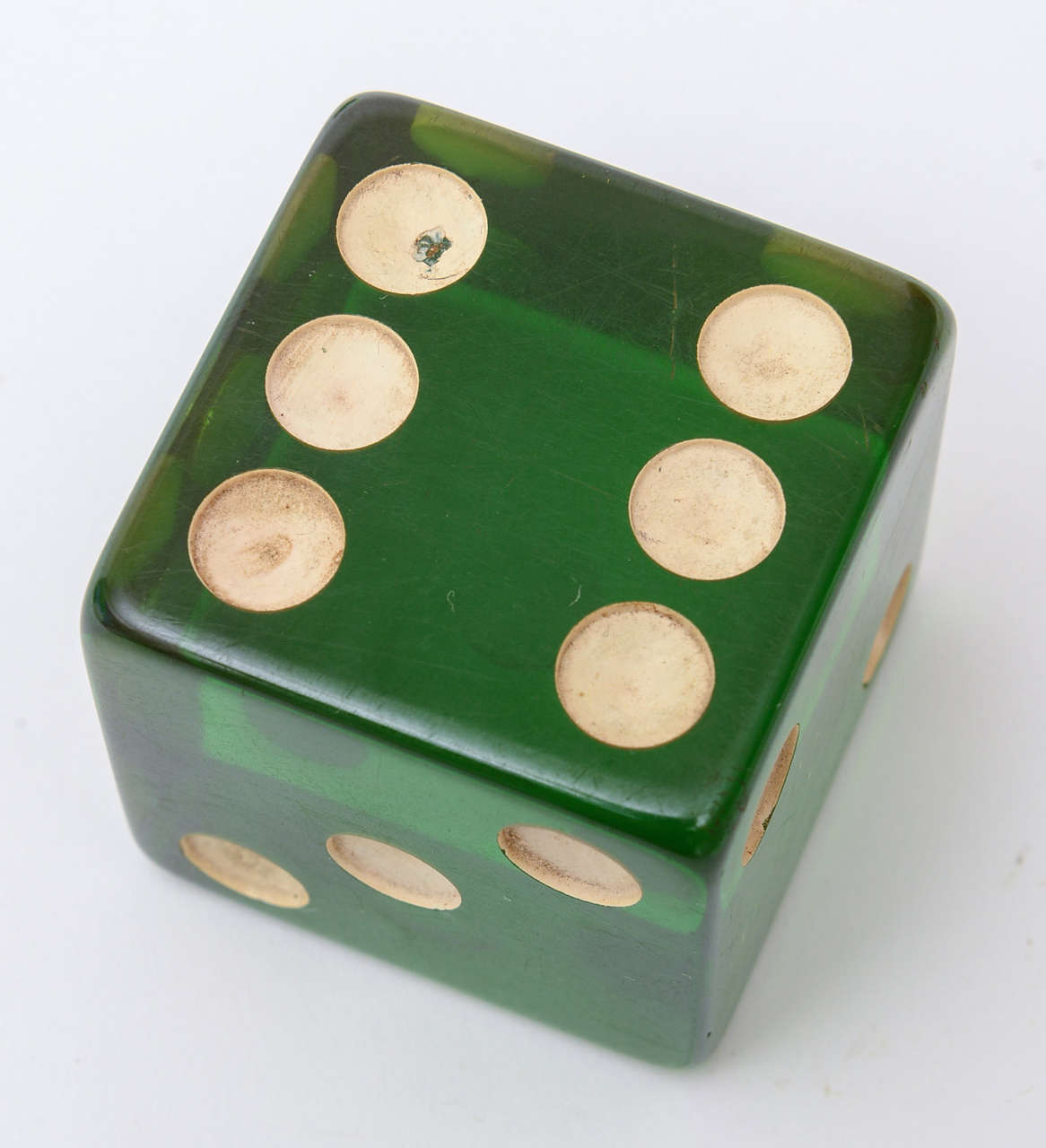 Pair of Green Bakelite Dice at 1stdibs