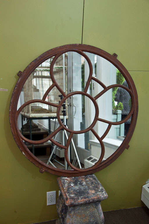 Originally a window frame converted into a mirror. Great for any indoor or outdoor space.