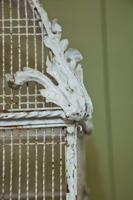 Metal Birdcage on Stand For Sale 2