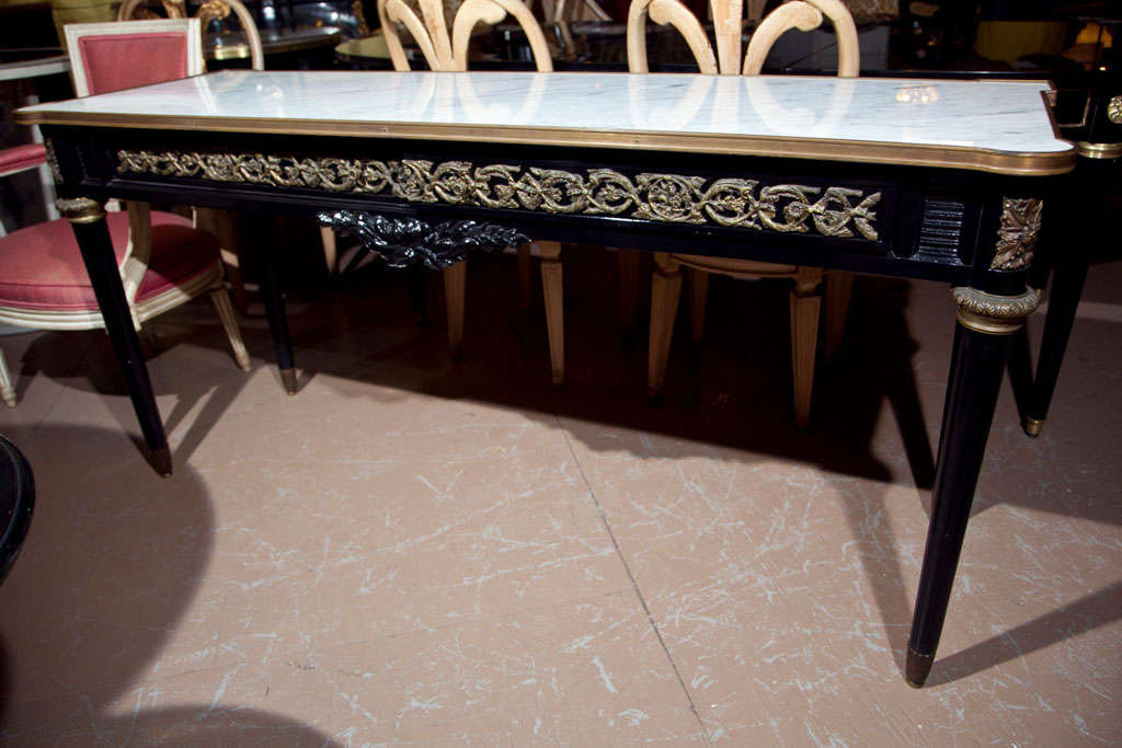 Maison Jansen Marble Top Bronze Mounted Console Table