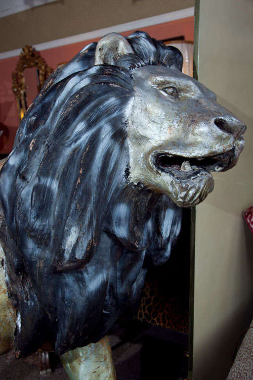 Fiberglass Paint Decorated Carousel Lion 1