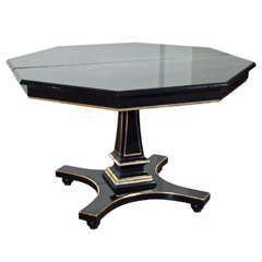 An Octagonal Maison Jansen Style Ebonized Dining Table.