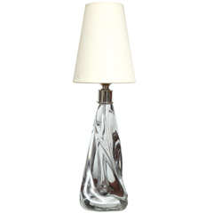 Crystal Boudoir Lamp by Daum