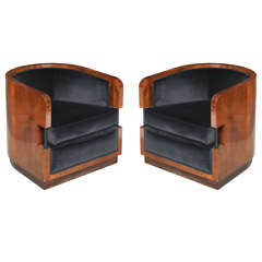 Pair of italian Walnut Chairs