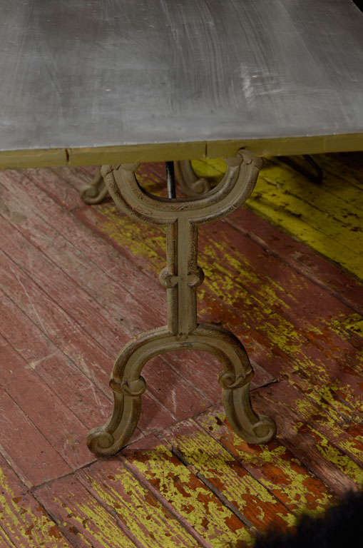 French Aix en Provence Table with Zinc Top
