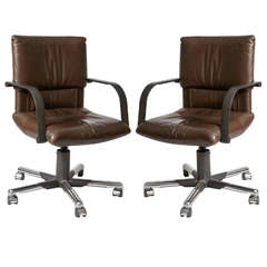 Pair of Swivel Chairs by Mario Bellini for Vitra