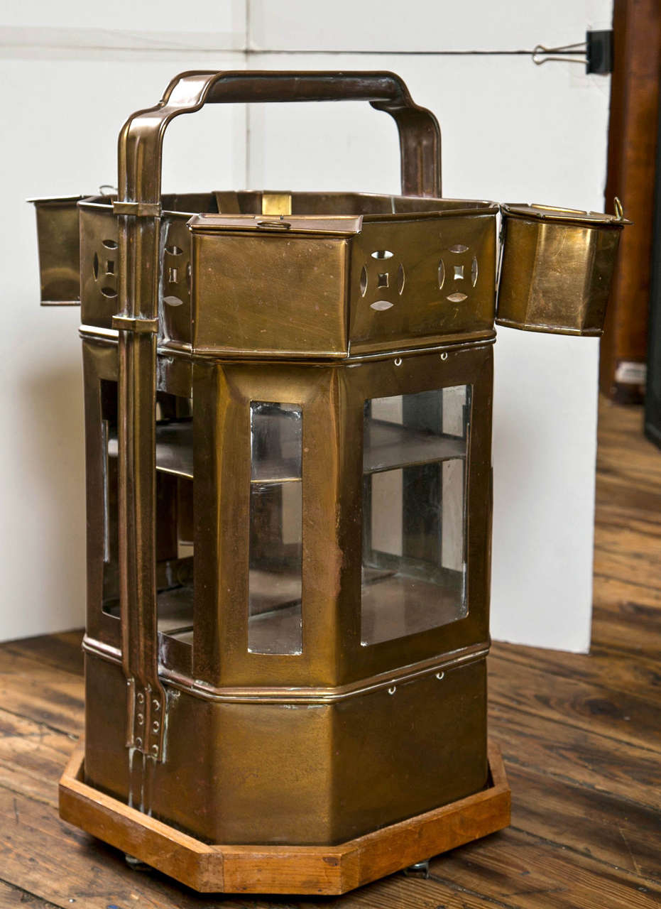 Dim Sum Brass serving Cart