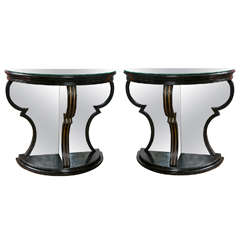 Pair Baroque Style Art Deco Consoles After Dorothy Draper