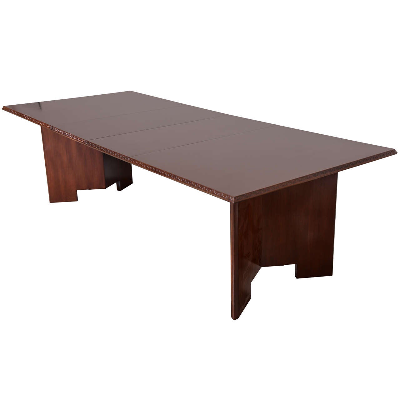 Frank Lloyd Wright Mahogany Extension Dining Table
