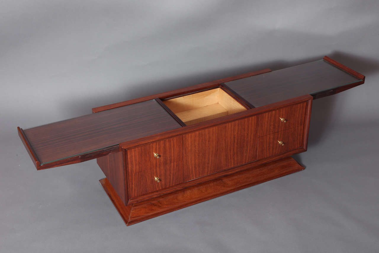 Mid-Century Modern Bar Cabinet Coffee Table, France, 1930s For Sale