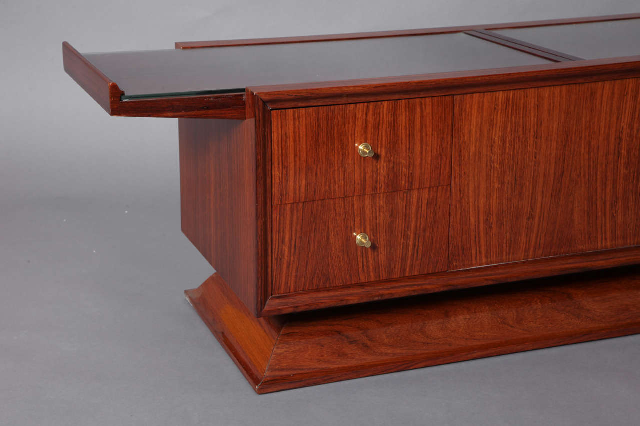 Polished Bar Cabinet Coffee Table, France, 1930s For Sale