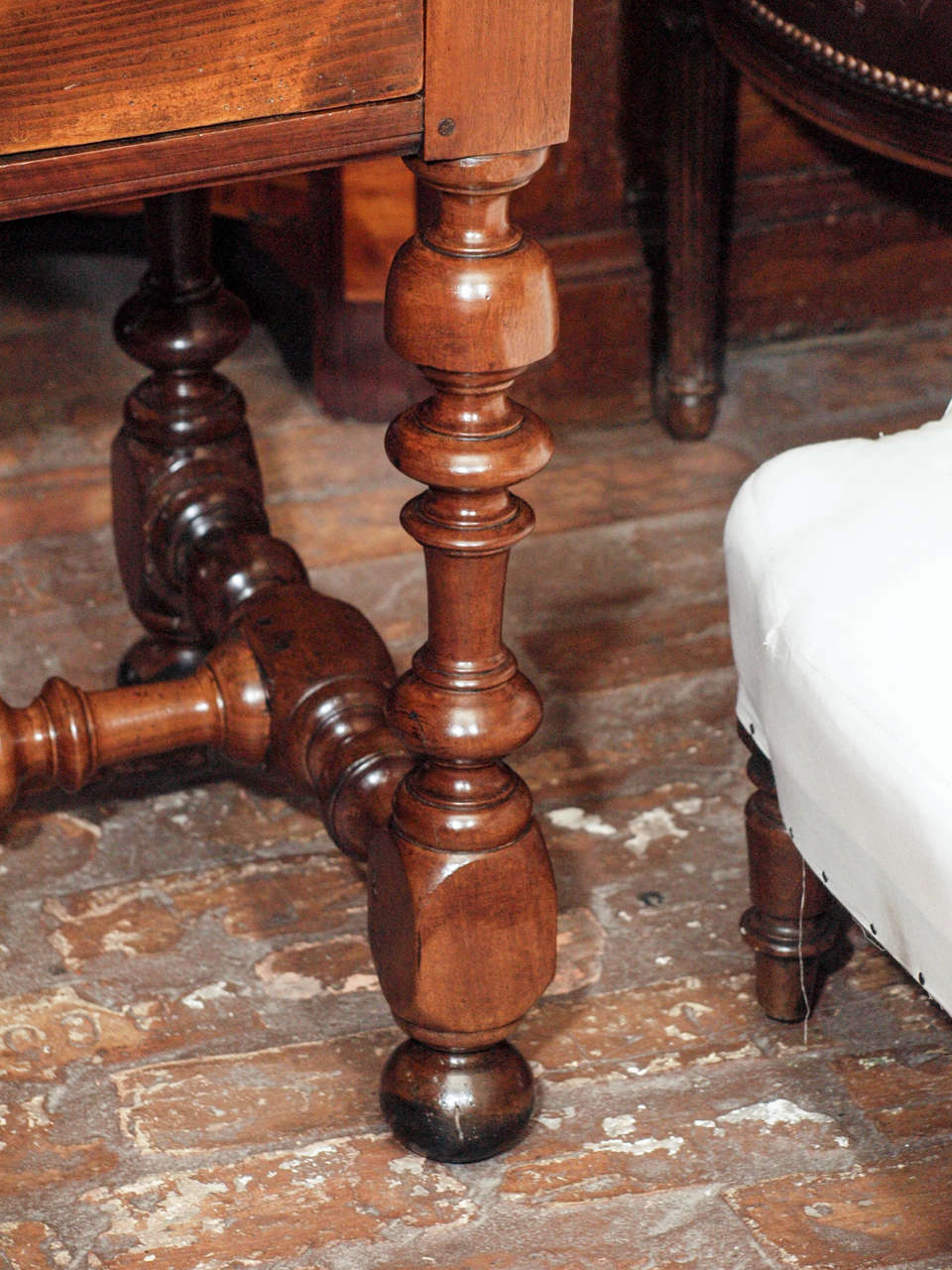 French Louis XIV Style Walnut Table 2