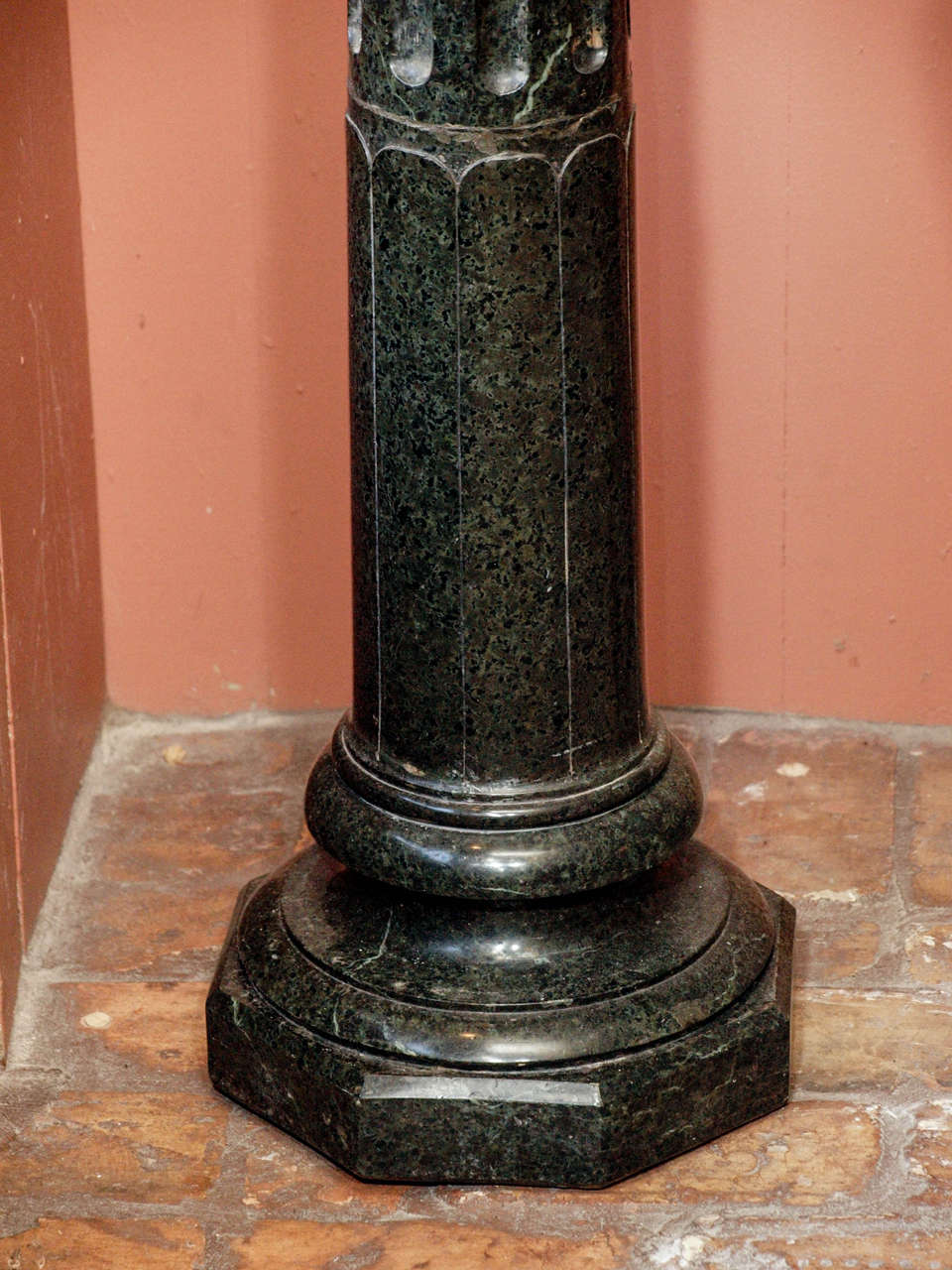 Carved 19th Century Marble Pedestal For Sale