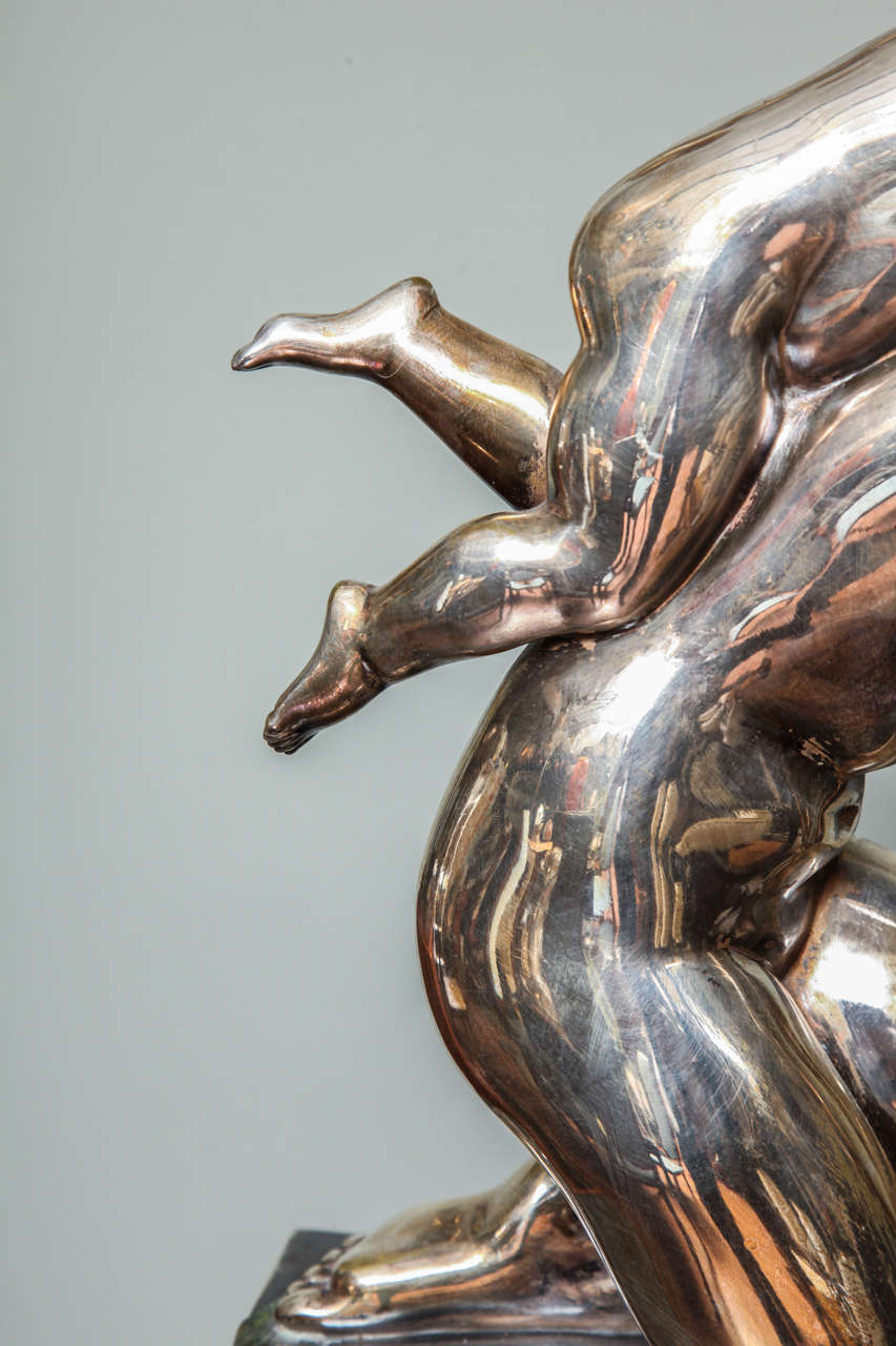Metà XX secolo Bronzo Art Deco francese di A. R. Philippe in vendita