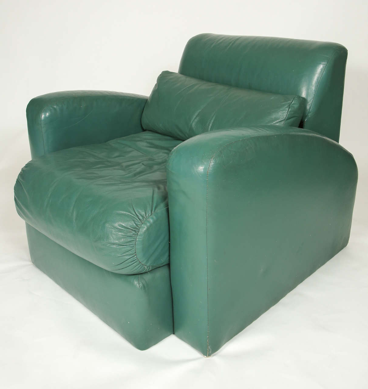 Leather Pair of Club chairs by Jay Spectre