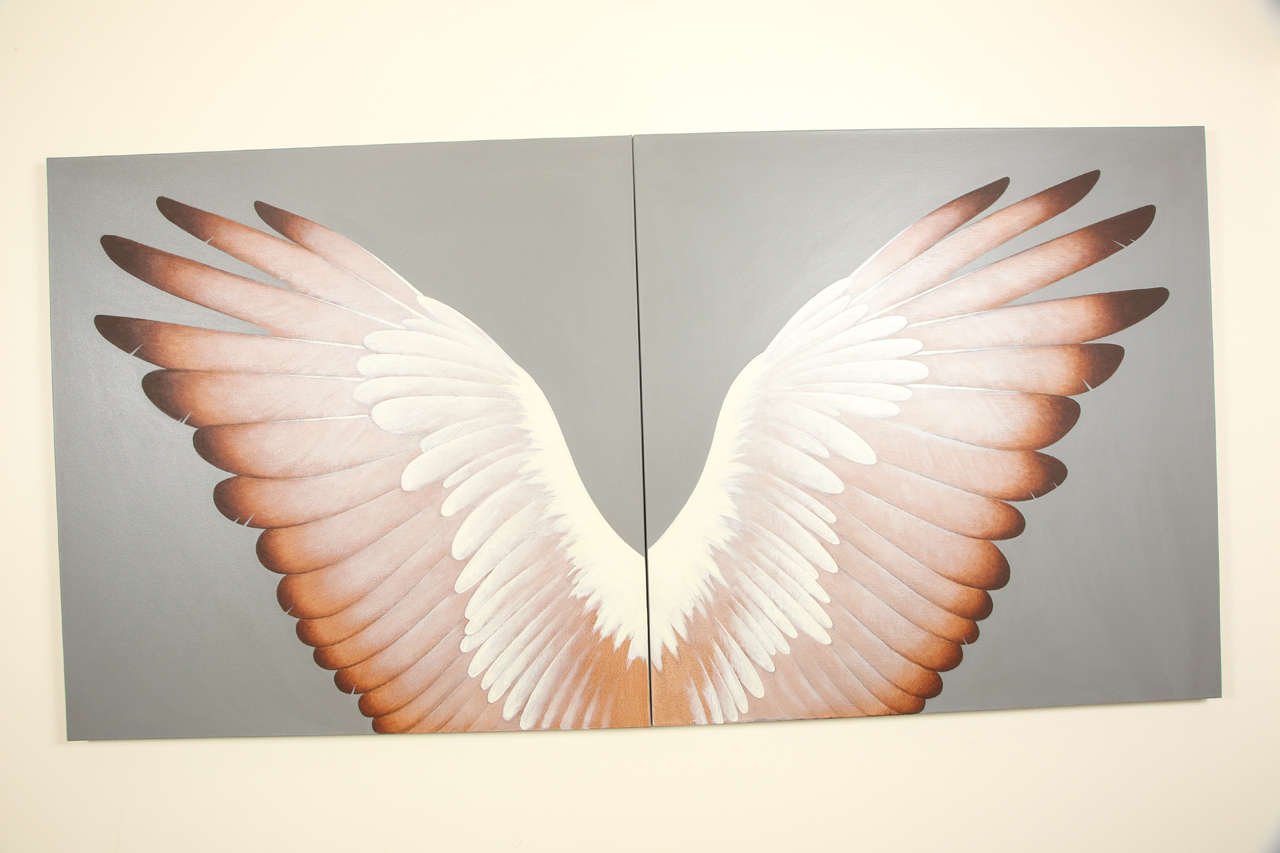 Double Wings - Ein Paar Gemälde von Lynn Curlee im Angebot 3