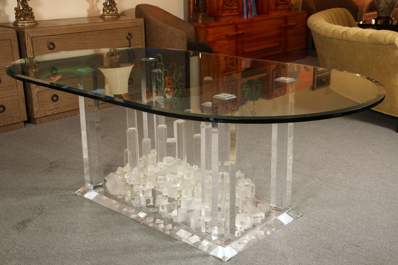 American Stunning Lucite Dining Table