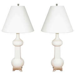 Pair of Plaster Lamps by Albert Hadley