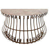 Early 20th Century Iron Portuguese Balcony as Console