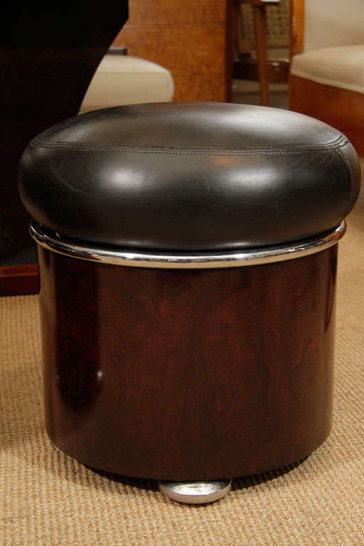 Pair of Stained Birch Stools