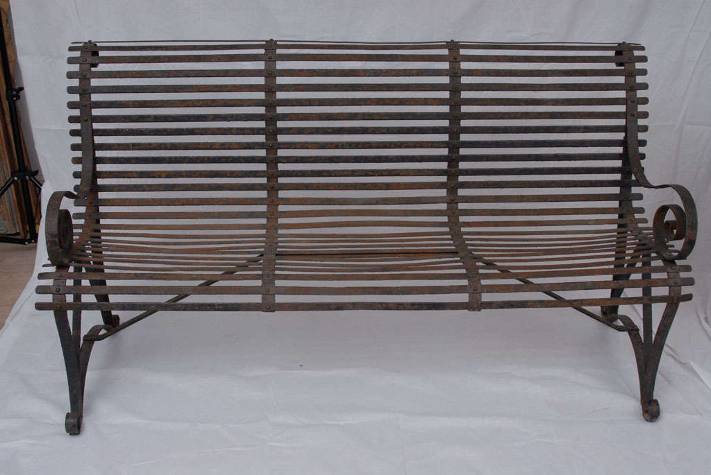 Wrought Iron Garden Bench