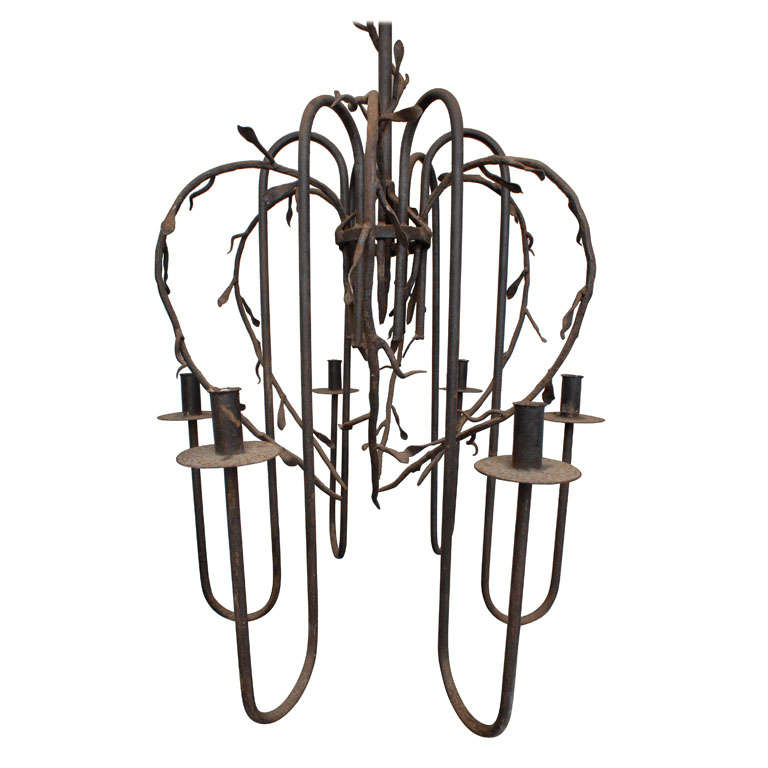 Artisanal Art Deco Style Chandelier