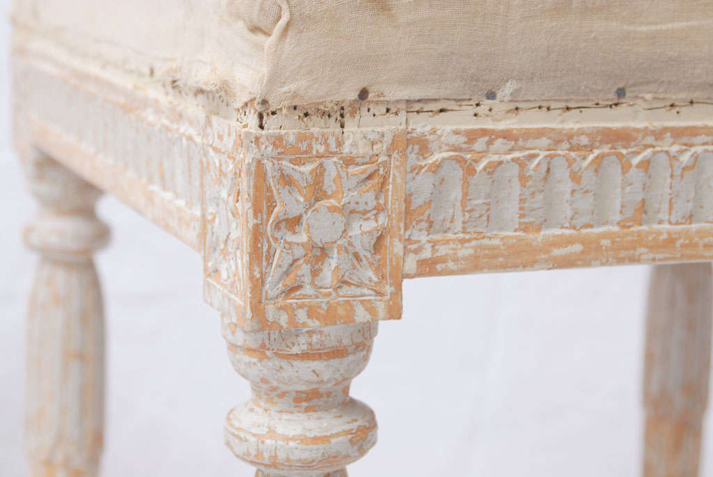 Paint Pair of Gustavian painted foot stools