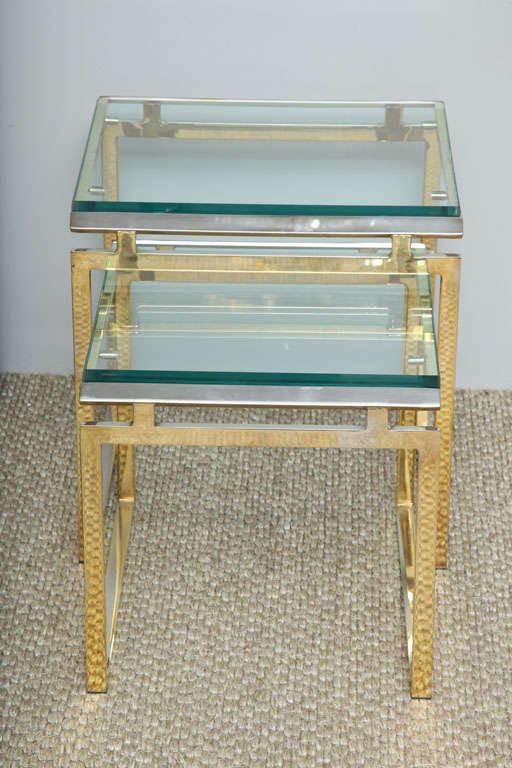 brass nesting tables