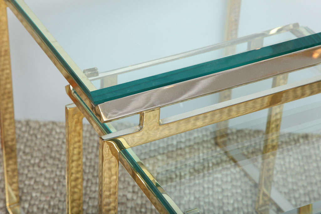 American Brass And Glass Nesting Tables