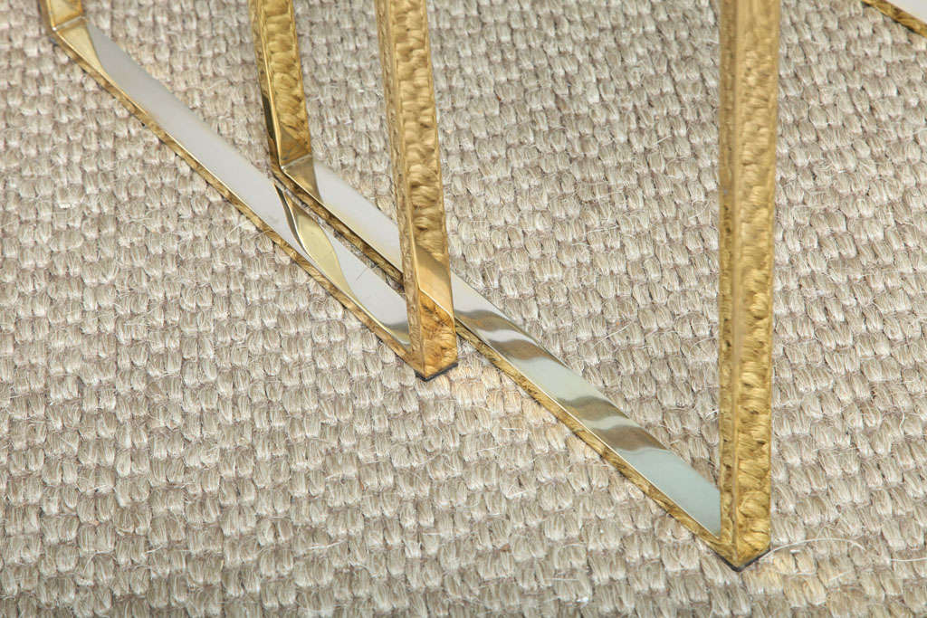 Late 20th Century Brass And Glass Nesting Tables