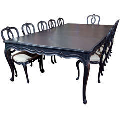 Used Louis XV Style Maison Jansen Dining Room Table and Chairs