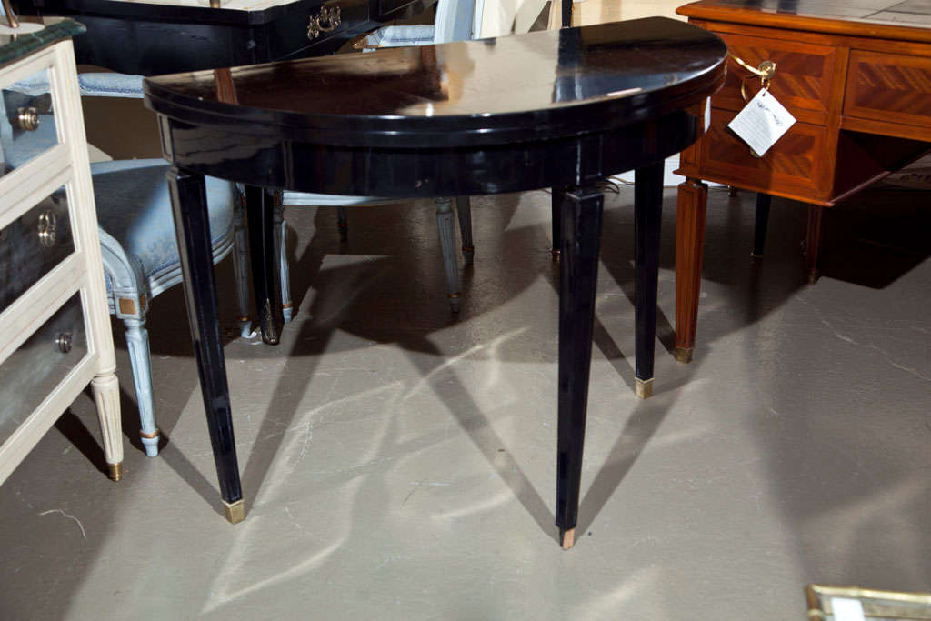 Demi Lune Flip Top Game Table by Maison Jansen