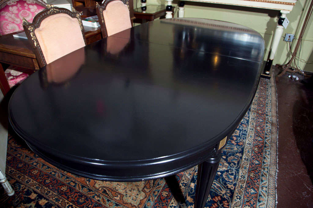 Mid-20th Century Ebonized Maison Jansen Dining Table in Louis XVI Style
