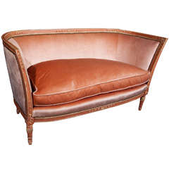 Maison Jansen Salmon Color Settee