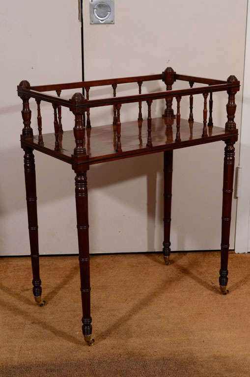 A Regency Turned Stand on Casters