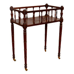 A Regency Turned Stand on Casters