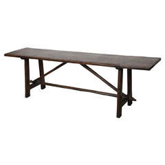 18th C. Walnut Trestle Table