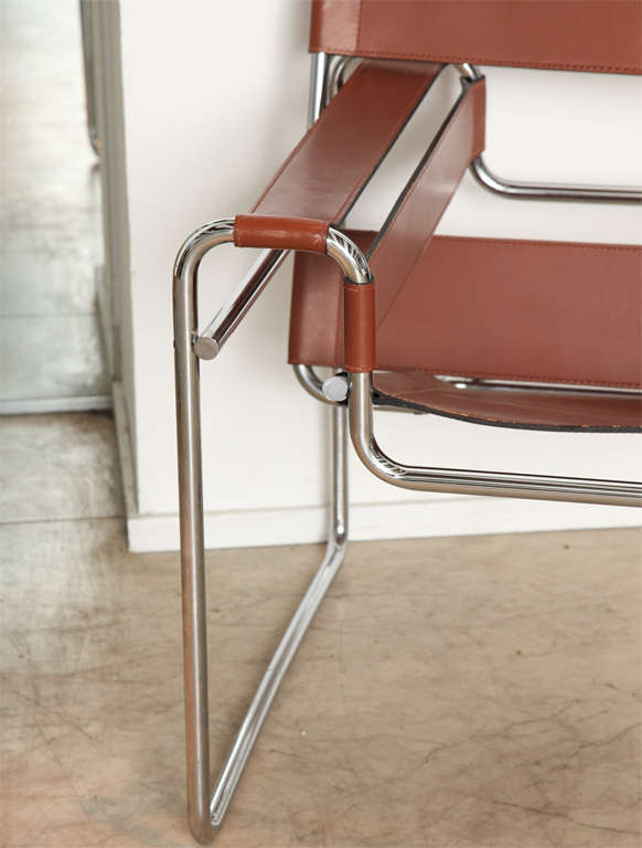 Chrome A Pair of Marcel Breuer Knoll Wassily Chairs, 1970's