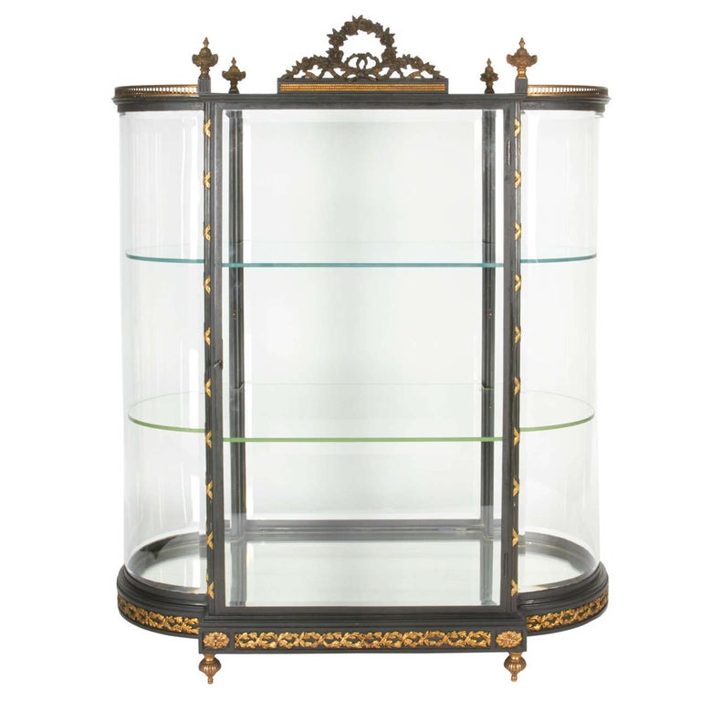 Arena pellet Brood Antique Glass, Bronze and Steel Jewelry Showcase or Vitrine For Sale at  1stDibs | antique glass showcase, vitrine showcase, glass jewelry showcase