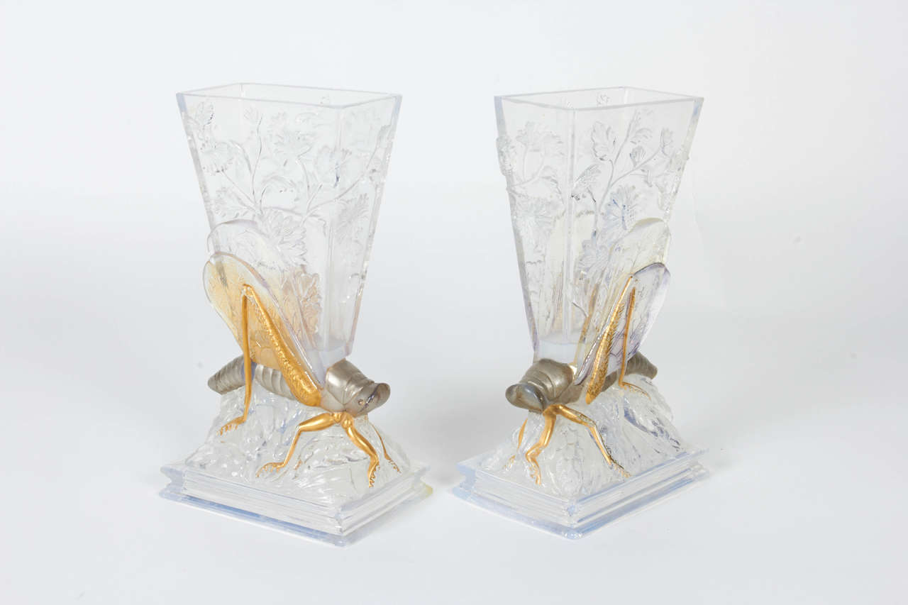 A very rare and important pair of Baccarat crystal 