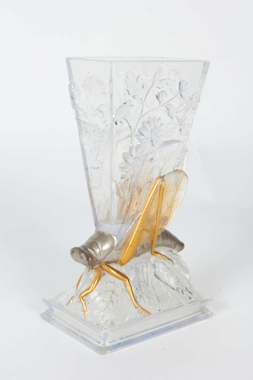 baccarat grasshopper vase for sale