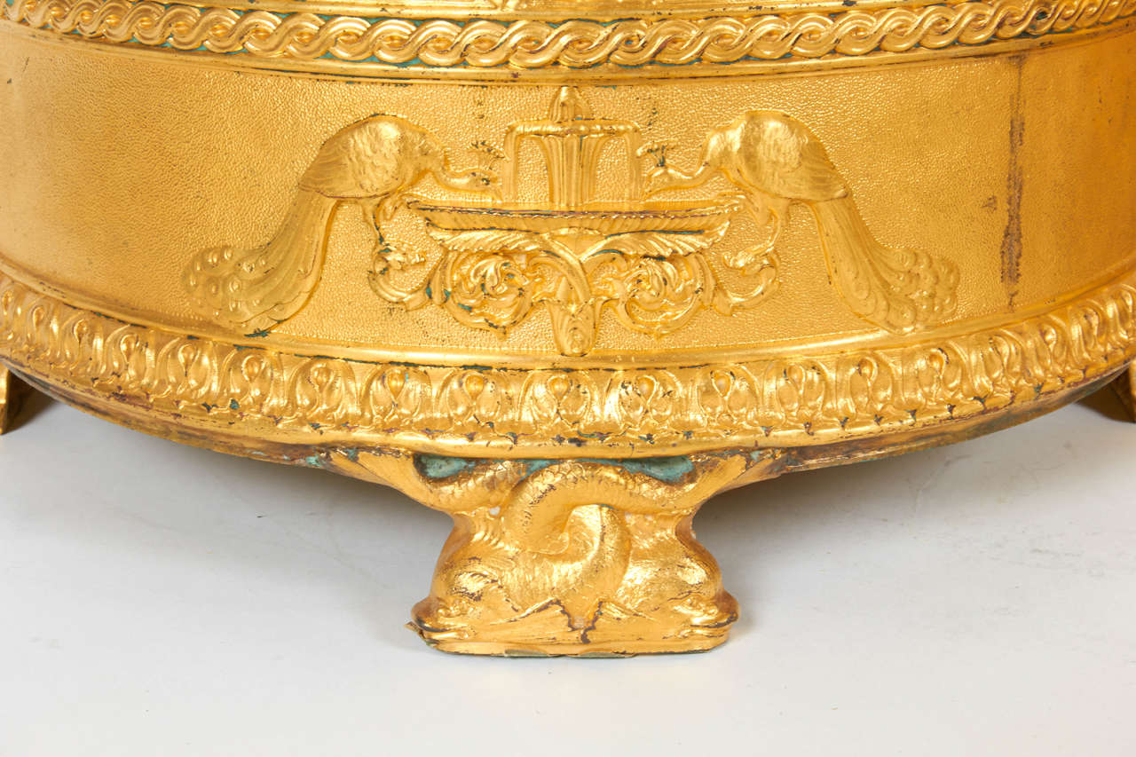 Gold Pair of Elkington & Co Gilt Bronze Neoclassical Jardiniere/Champagne Ice Buckets For Sale