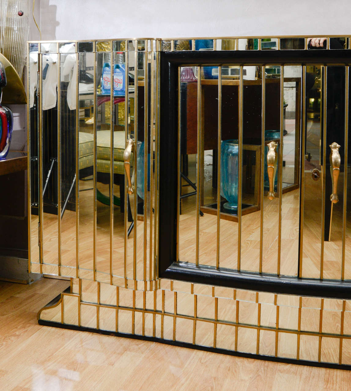 Art Deco Buffet with Four Doors in Mirror