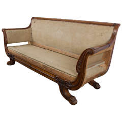 Antique Early 19th Century Mahogany Regency Sofa
