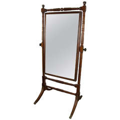 Regency Mahogany Cheval Mirror