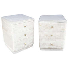 Two Maitland-Smith Tessellated Marble Nightstands