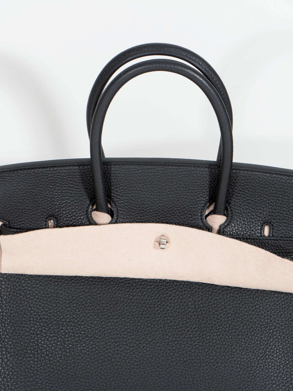 French Hermès Birkin Bag in Black Togo Leather with Palladium Hardware, 2009 For Sale