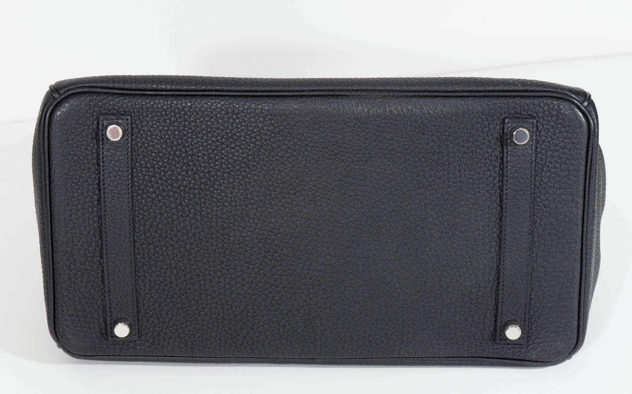Hermès Birkin Bag in Black Togo Leather with Palladium Hardware, 2009 For Sale 2